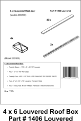 4 x 6 Louvered Roof Box Part # 1406 Louvered