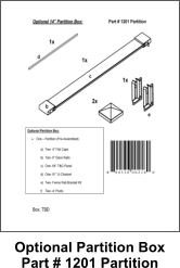 Optional Partition Box Part # 1201 Partition