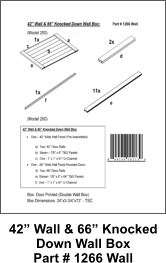 42” Wall & 66” Knocked Down Wall Box Part # 1266 Wall