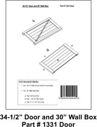 34-1/2” Door and 30” Wall Box Part # 1331 Door